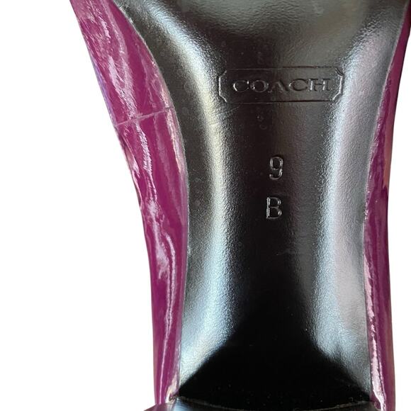 Coach Colby Purple Patent Leather Heels size 9 - Picture 9 of 10
